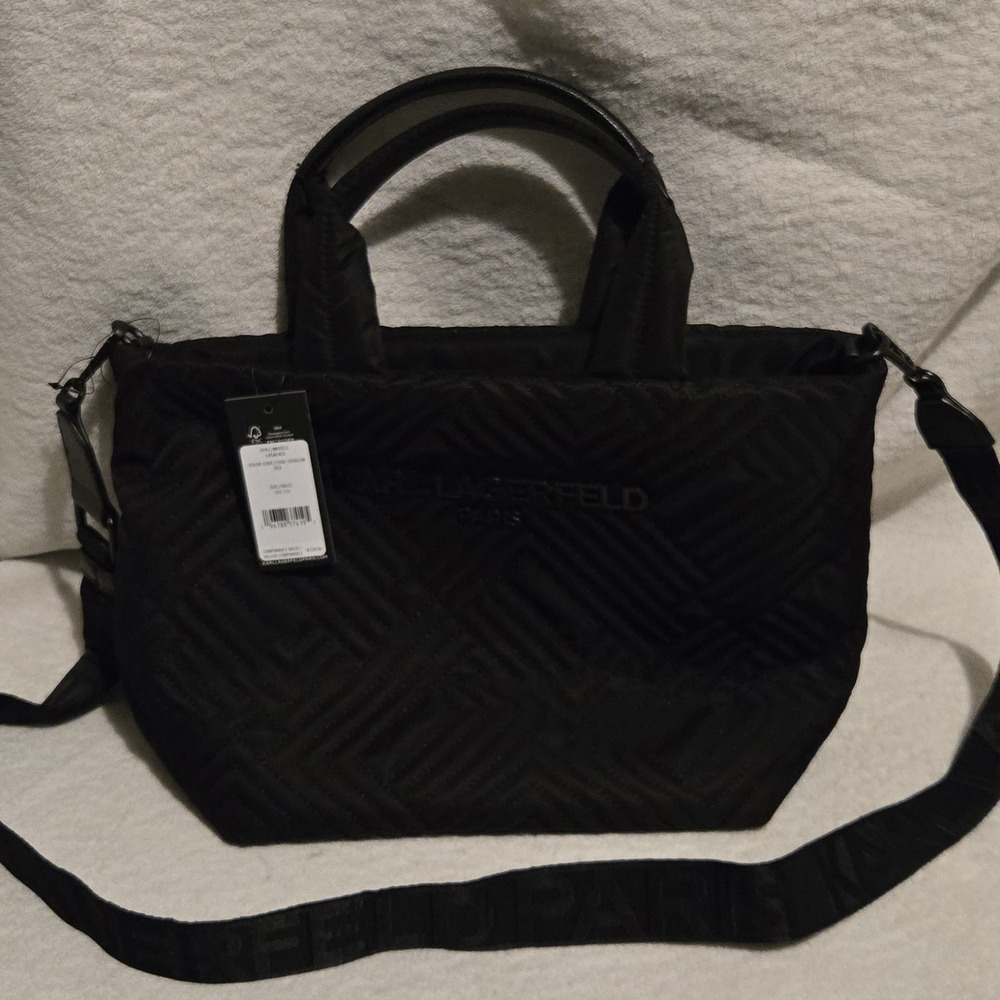 Karl Lagerfeld Black Quilted Tote Bag - Picture 2 of 8